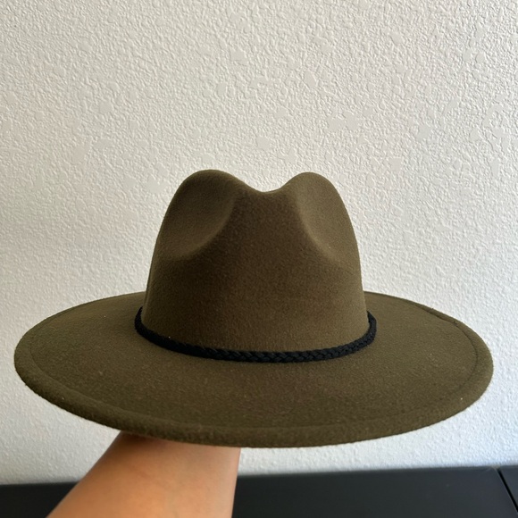 14.5” Rue21 Olive Fedora Women’s Hat - Picture 1 of 8